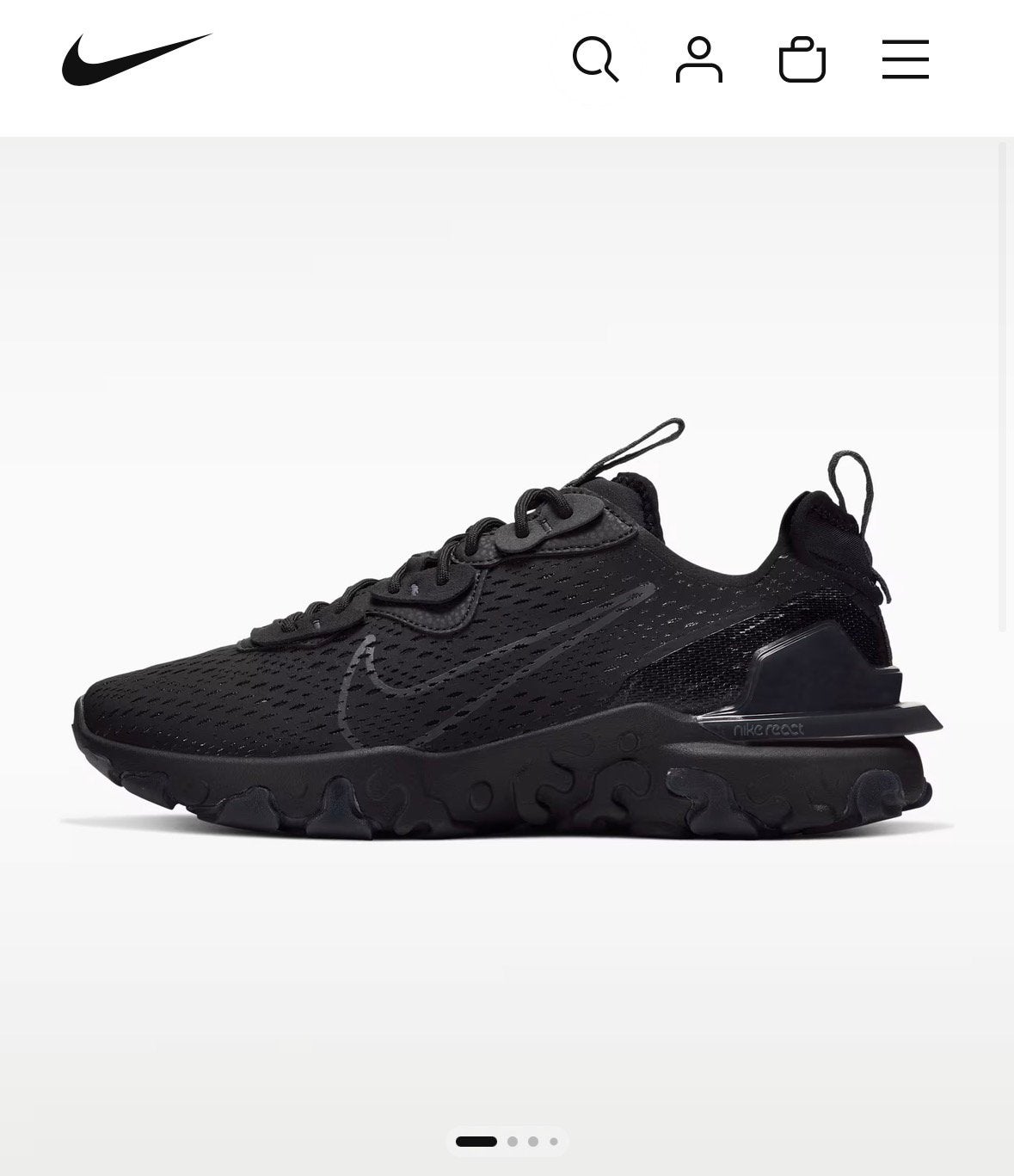 Nike React Vision, Ophalen of Verzenden, Zo goed als nieuw, Zwart