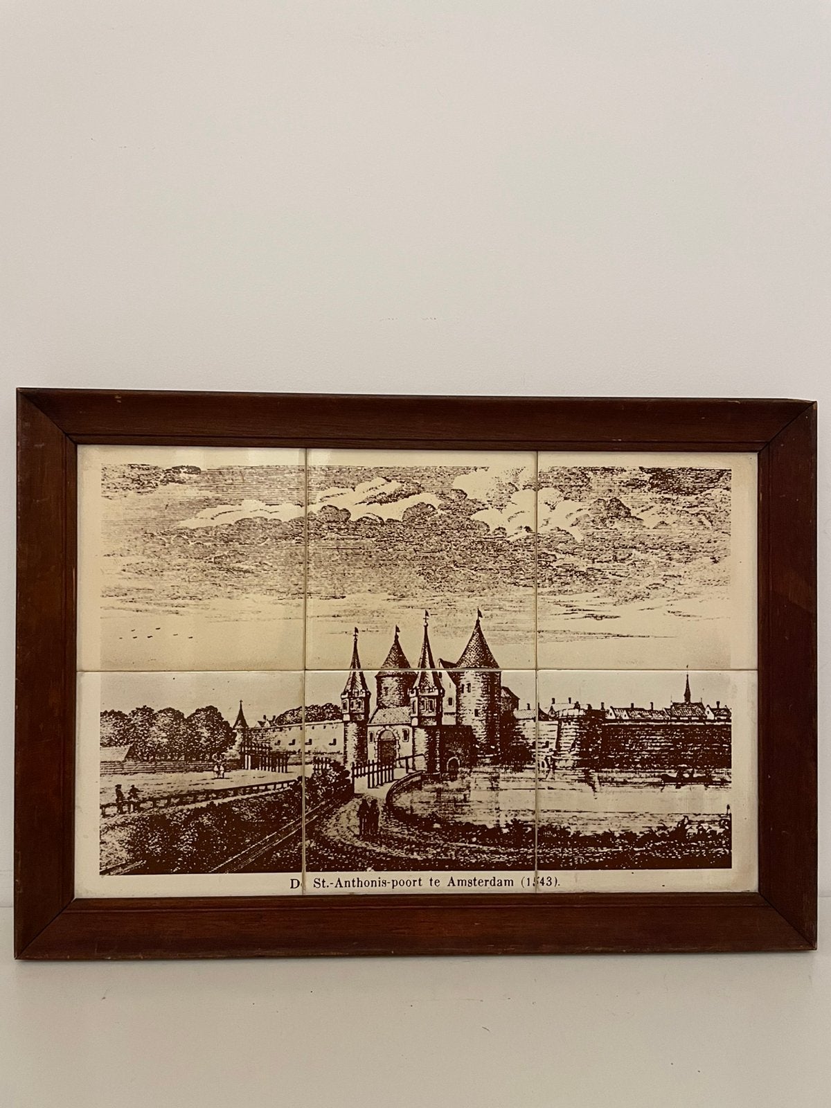 Uniek Tegeltableau Amsterdam (1543) - St. Anthonis-poort, Antiek en Kunst, Ophalen of Verzenden