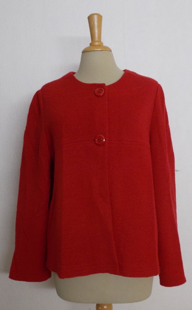 Mooi rood wollen vest van Public! L, Verzenden, Zo goed als nieuw, Maat 42/44 (L), Rood