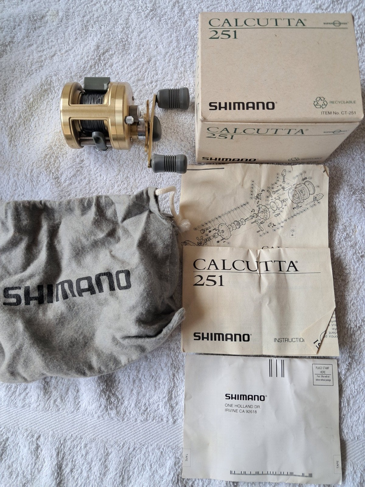 CACUTTA 251 shimano reel vzv gevlochten lijn korda sub line, Ophalen, Zo goed als nieuw, Molen