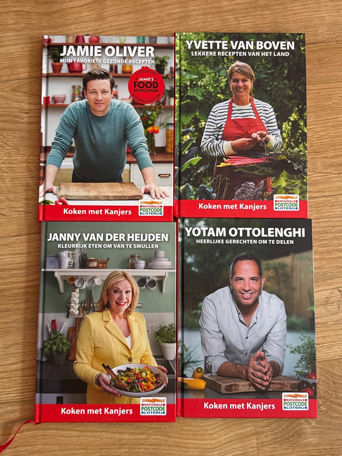 4 Kookboeken: Jamie Oliver, Yvette van Boven, Janny, Yotam, Boeken, Voorgerechten en Soepen, Ophalen of Verzenden, Zo goed als nieuw
