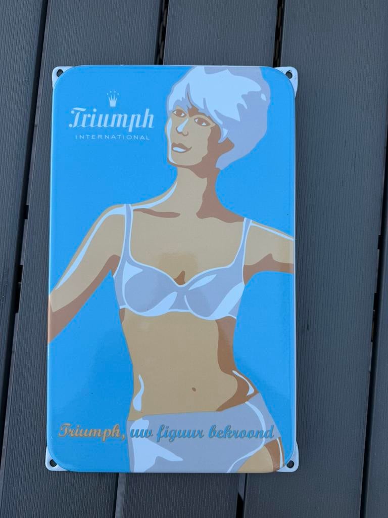 Triumph emaille reclamebord, Reclamebord, I, Ophalen of Verzenden, Zo goed als nieuw