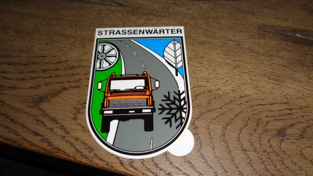 STICKER    UNIMOG  ,  STRASSENWARTER      (NIEUW), Verzenden, Nieuw, Overige merken