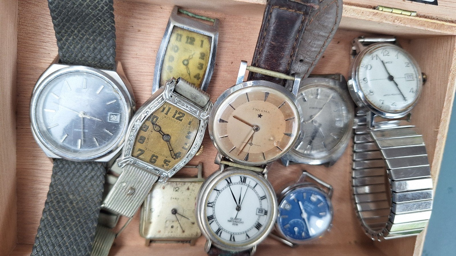 Lot oude horloges iets voor de verzamelaar!, Ophalen of Verzenden, Overige materialen, Overige merken, 1960 of later