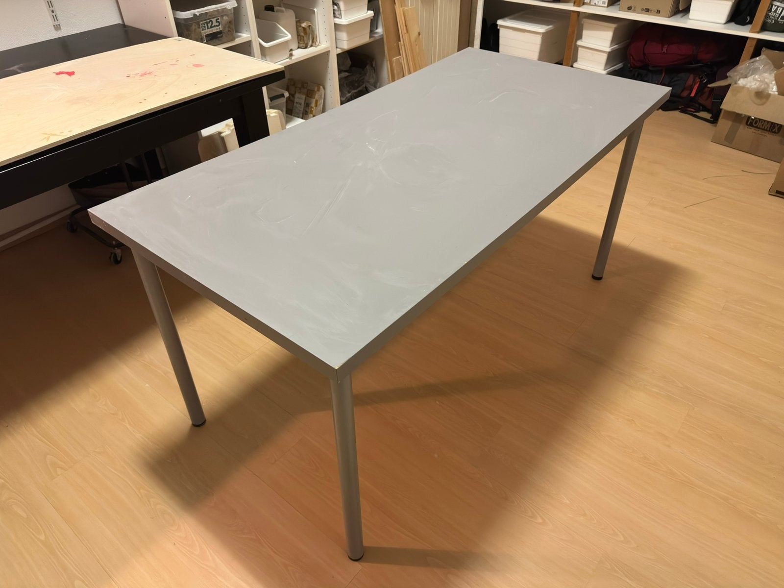 IKEA tafel 160x80 cm grijs – ADILS, Ophalen, Gebruikt