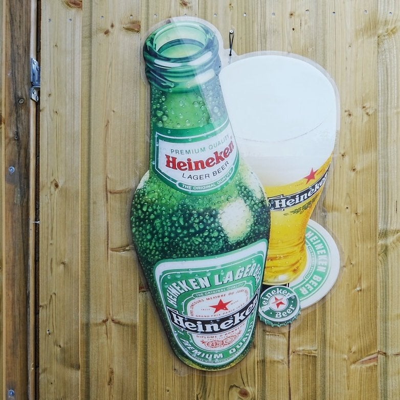 Heineken reclamebord., Verzamelen, Biermerken, Ophalen, Zo goed als nieuw, Reclamebord, Plaat of Schild, Heineken