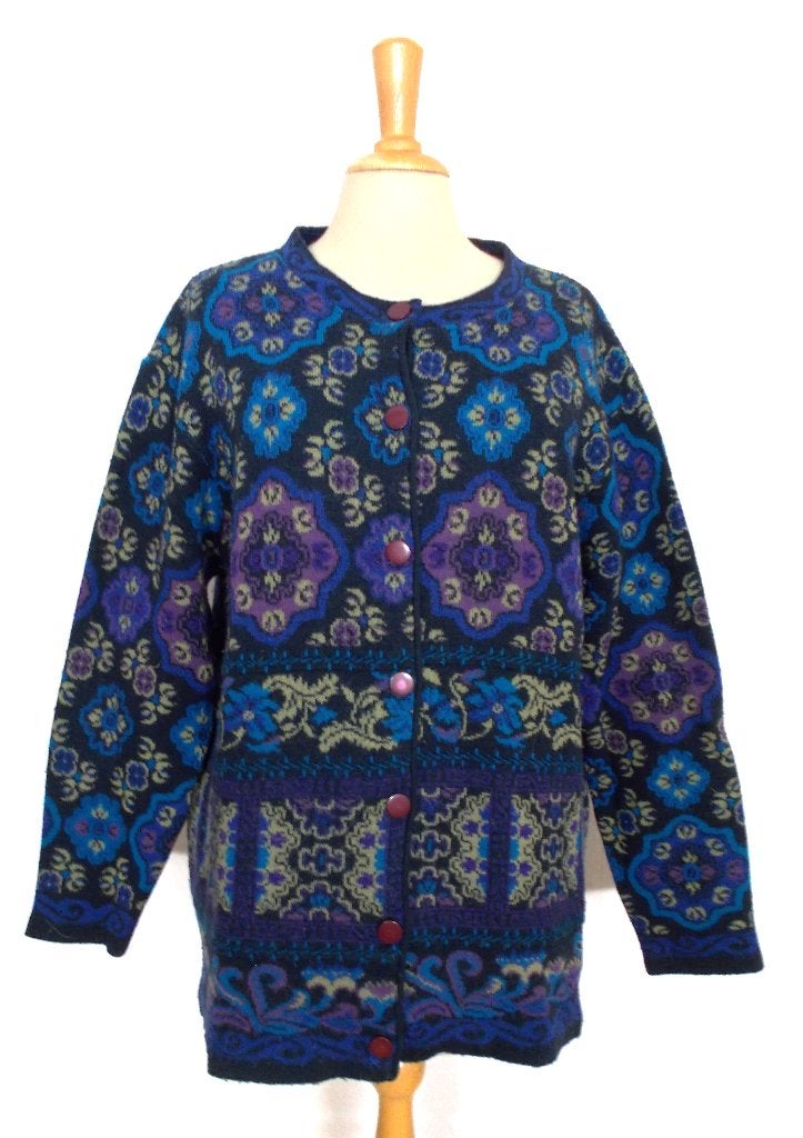 Prachtig mooie kleuren print vest! L, Kleding | Dames, Verzenden, Zo goed als nieuw, Maat 42/44 (L), Meerkleurig