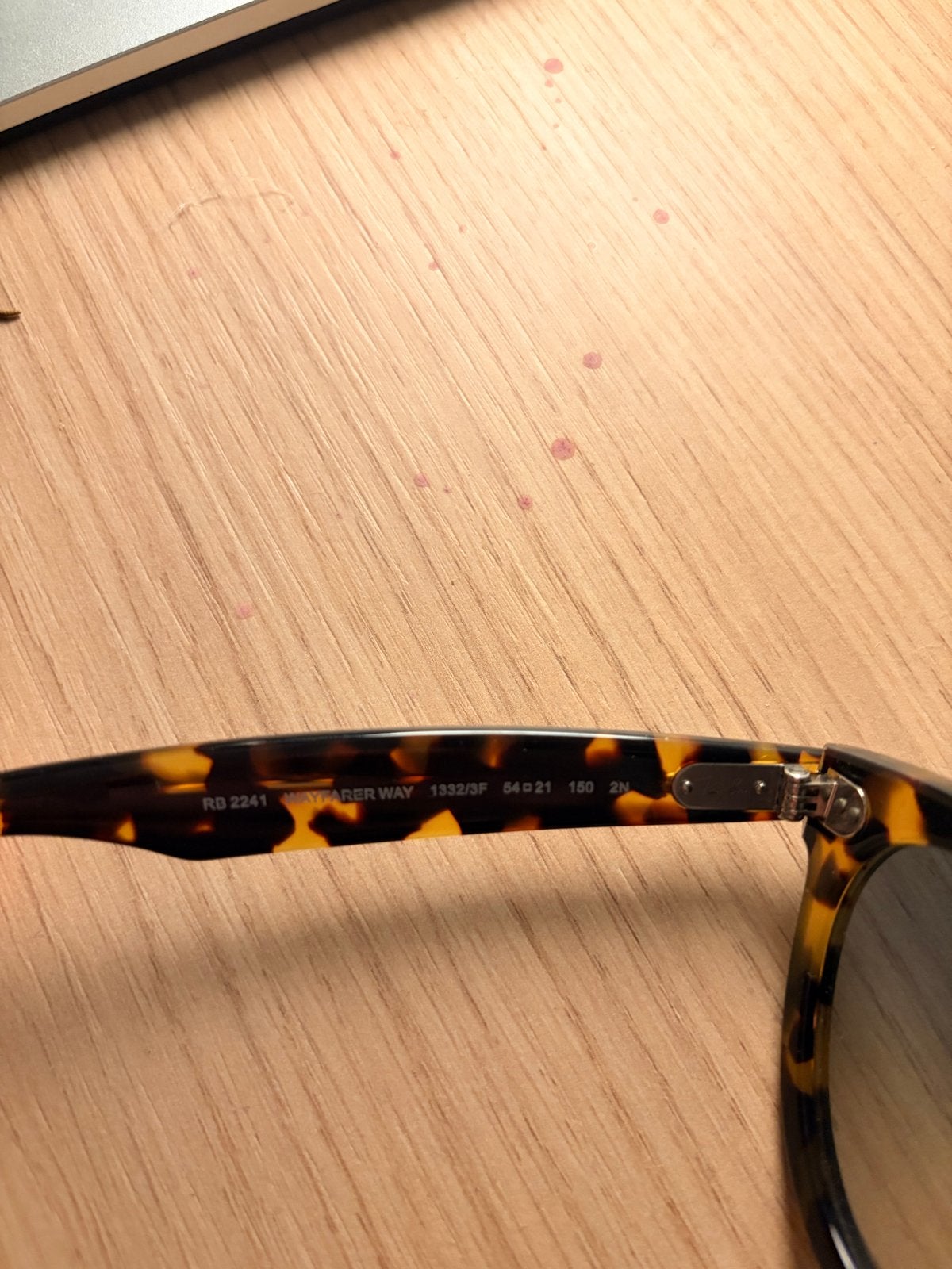 Ray-Ban Wayfarer Zonnebril RB 2241 1332/3F, Ophalen, Zonnebril, Bruin, Zo goed als nieuw