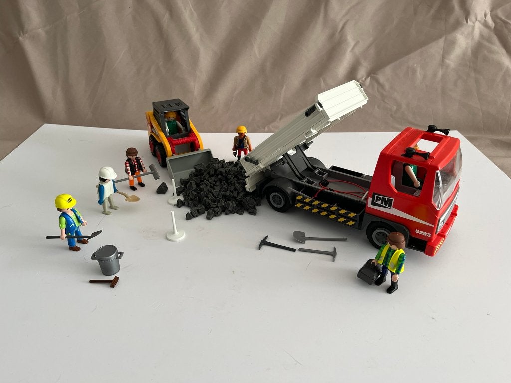 Playmobil wegwerkers, Kinderen en Baby's, Speelgoed | Playmobil, Ophalen, Gebruikt, Losse onderdelen, Voertuig