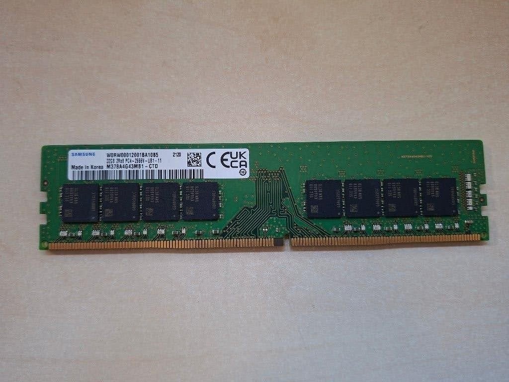 Samsung 32GB DDR4-2666 desktop UDIMM M378A4G43MB1-CTD #1, Gebruikt, 32 GB, DDR4, Ophalen of Verzenden