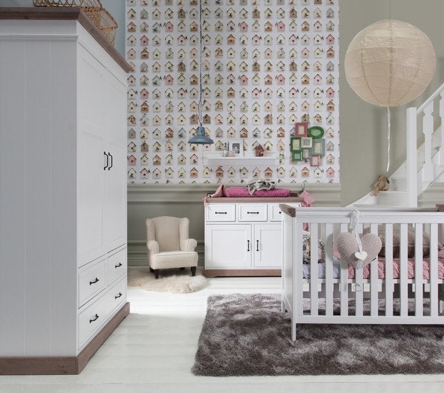 Kidsmill Savigno Babykamer: Kast, Commode, Ledikant 70x140, Kinderen en Baby's, Ophalen, 70 tot 85 cm, 140 tot 160 cm, Zo goed als nieuw