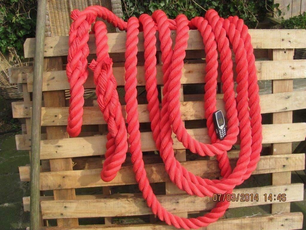 goedkoop rood dik zacht touw 40mm, Info@alletouw.nl, Nieuw, Ophalen of Verzenden, Trekwei 13