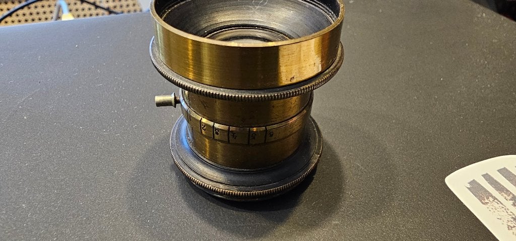 Aplanat / Rectiliniair van eind 19e eeuw, 6,3/210mm., Ophalen of Verzenden, Gebruikt, Telelens