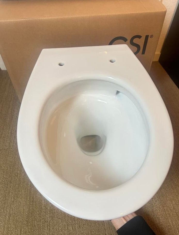 Ben Sondrio Wandcloset en Toiletbril 37x52x34 cm Wit, Doe-het-zelf en Verbouw, Sanitair, Ophalen, Zo goed als nieuw, Toilet