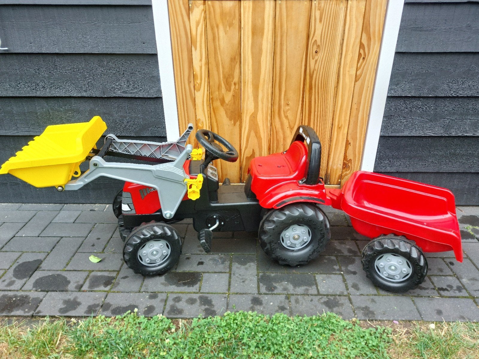 Rolly Toys rollykid Case traptrekker mer voorlader en kar, Ophalen, Gebruikt, Overige merken, Met kar of aanhanger