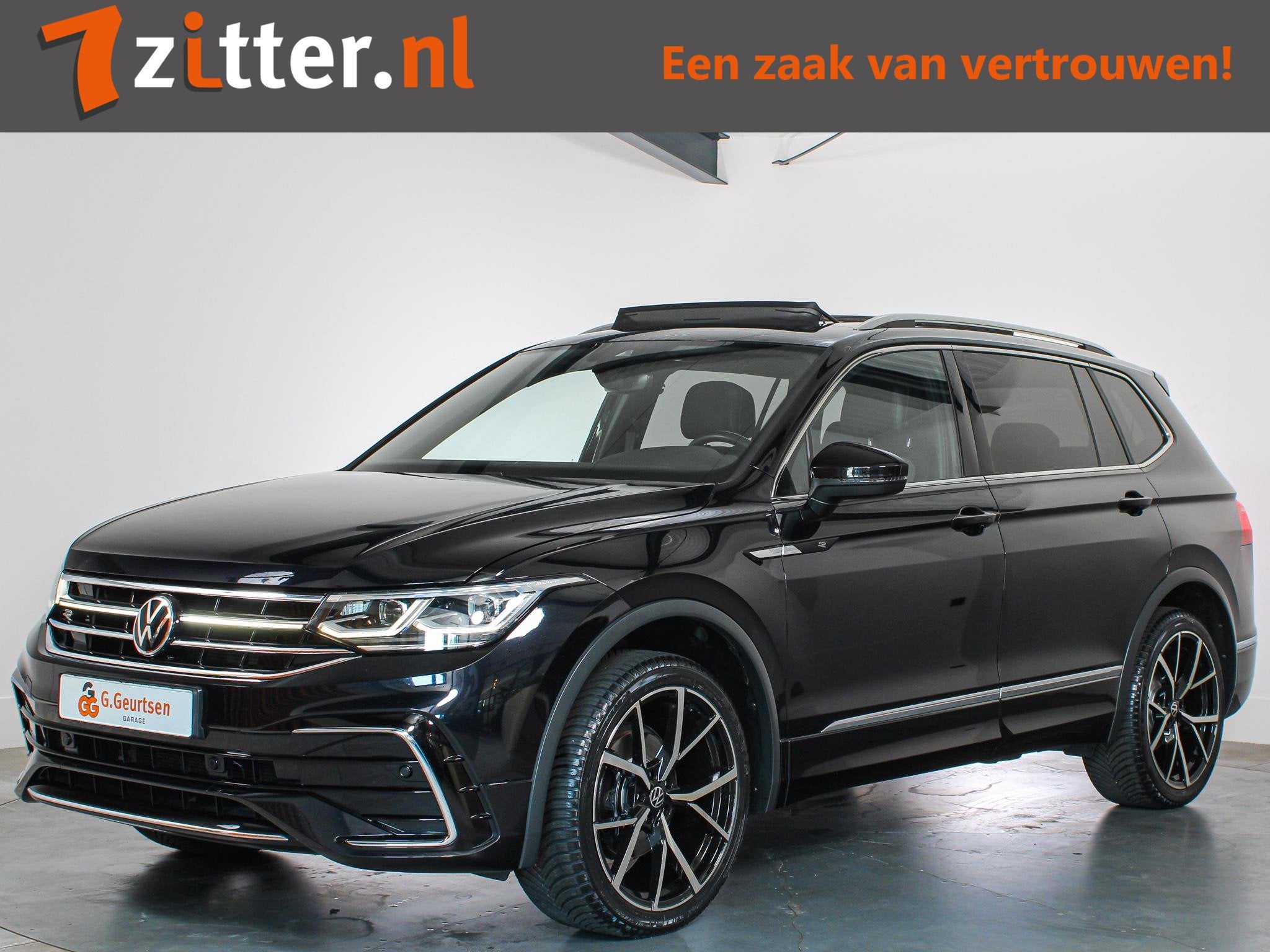 Volkswagen Tiguan Allspace 1.5 TSI R-Line Business+ 7-Persoo, 4 cilinders, 150 pk, 7 stoelen, Zwart