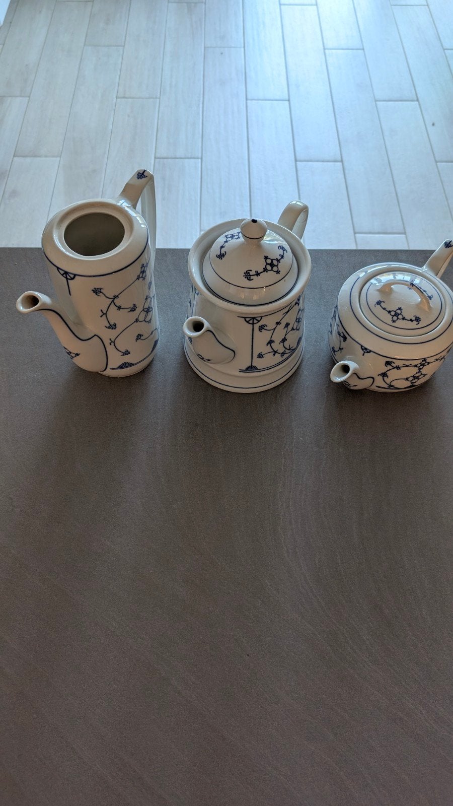 vintage theepoten Jäger blauw Saks, Ophalen of Verzenden, Overige merken
