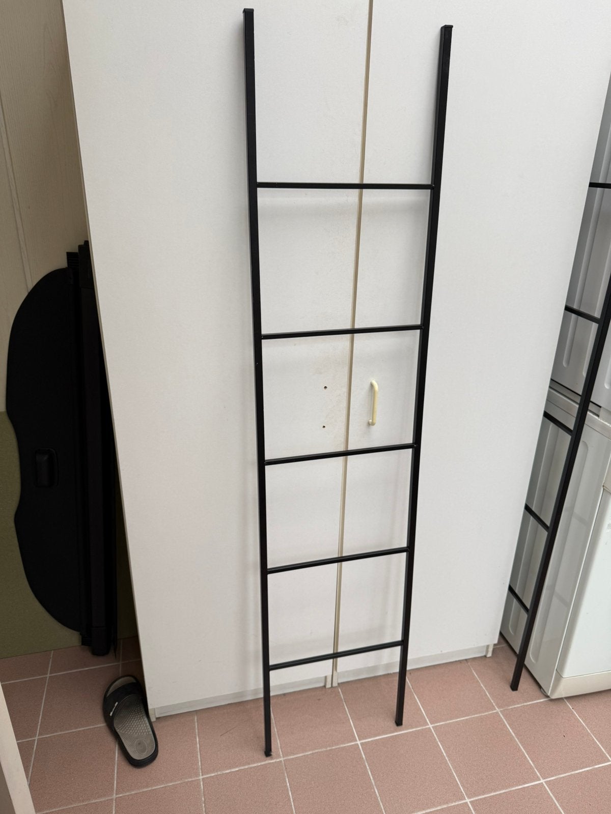 Zwarte decoratieladder metaal +/- 160 cm hoog, Ophalen, Gebruikt