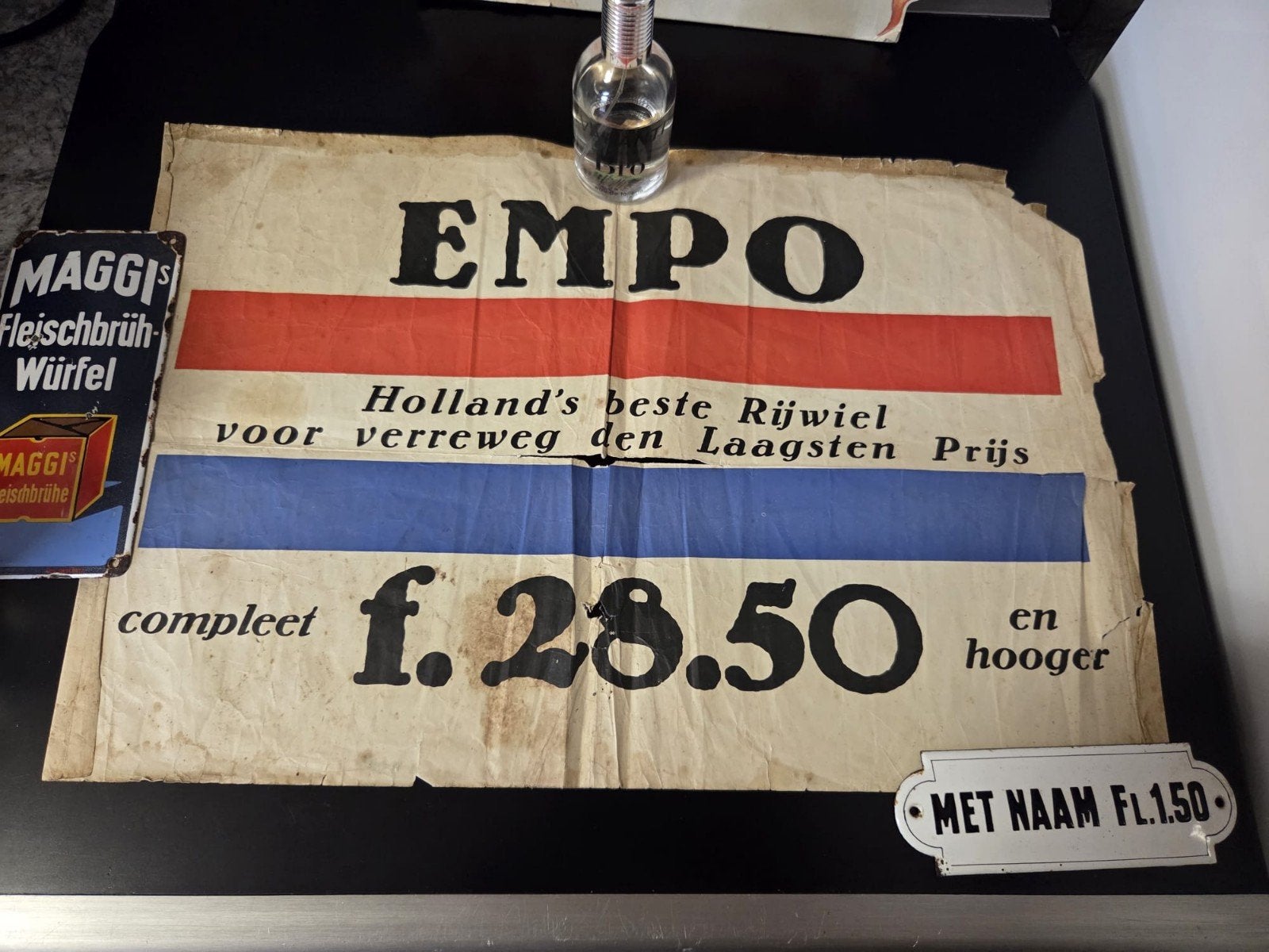 gevraagd empo EMPO reclame borden lichtbakjes enz enz, Ophalen