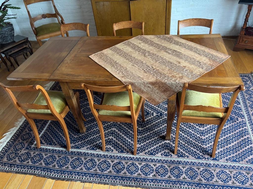 Eetkamertafel met 6 stoelen, Huis en Inrichting, Complete eetkamers, Ophalen, Gebruikt, 4 tot 6 stoelen