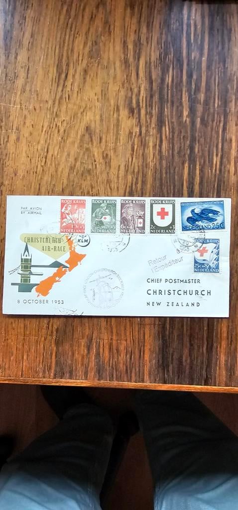 KLM envelop handicap-race 8 oktober 1953, Verzamelen, Verzenden, 1940 tot 1960, Zuid-Holland
