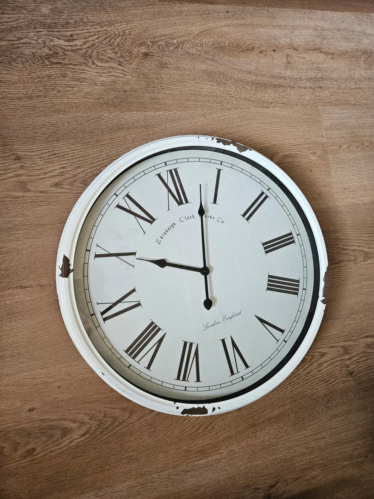 Klok, Huis en Inrichting, Ophalen, Wandklok, Wit, Landelijk