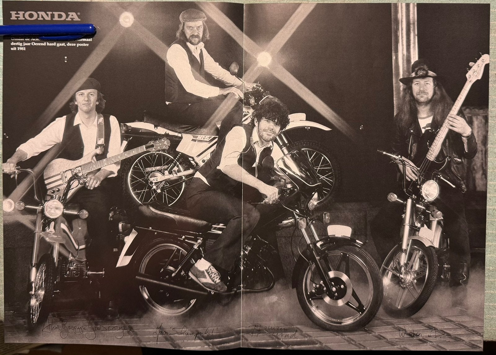 Poster Normaal in 1981 op Honda MT50 PX50, Verzenden, Zo goed als nieuw, Motoren