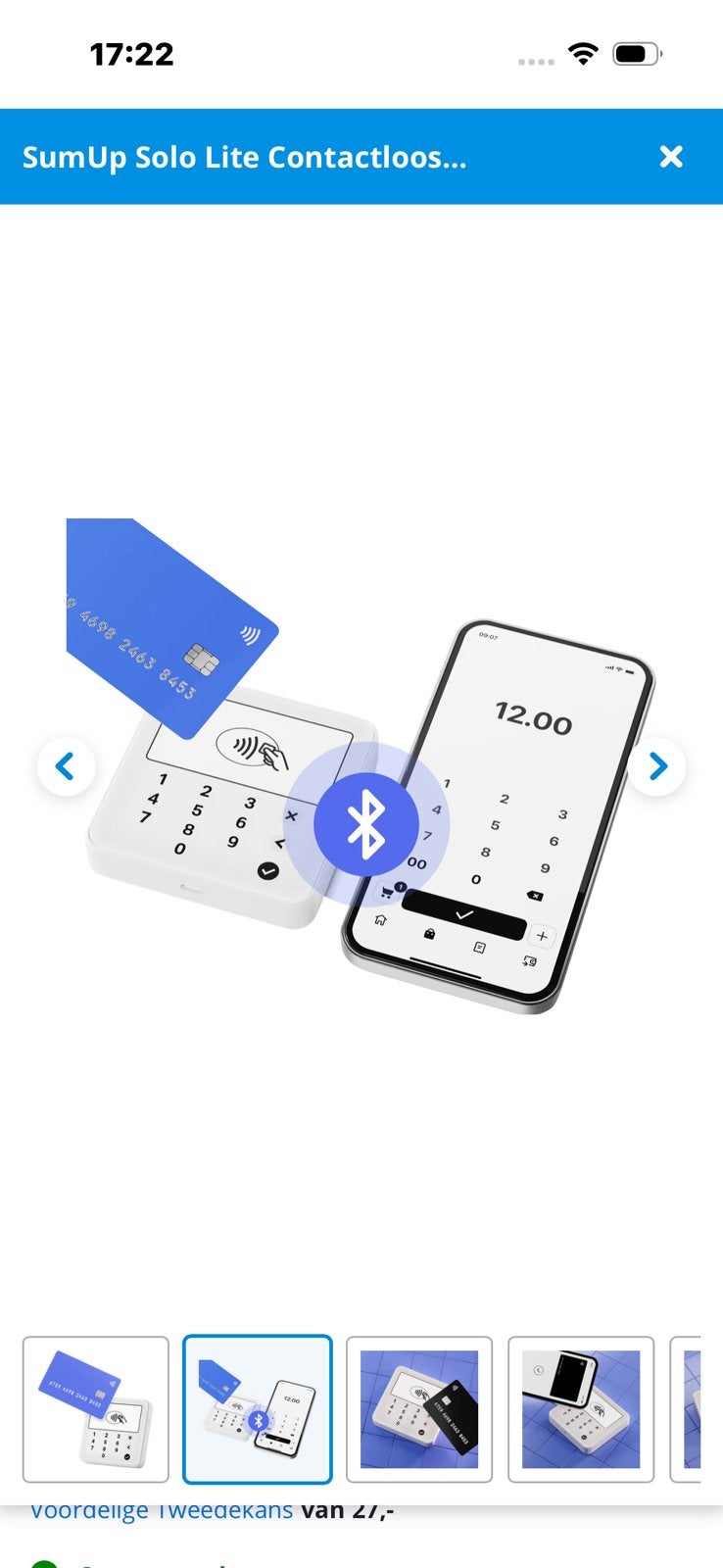 Sumup solo lite mobiel pinapparaat, Ophalen of Verzenden, Nieuw