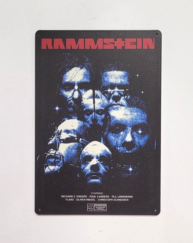 Rammstein gezichten reclamebord van metaal wandbord deco, Verzamelen, Info@deconoord.nl, Deco Noord, Nieuw, Ophalen of Verzenden