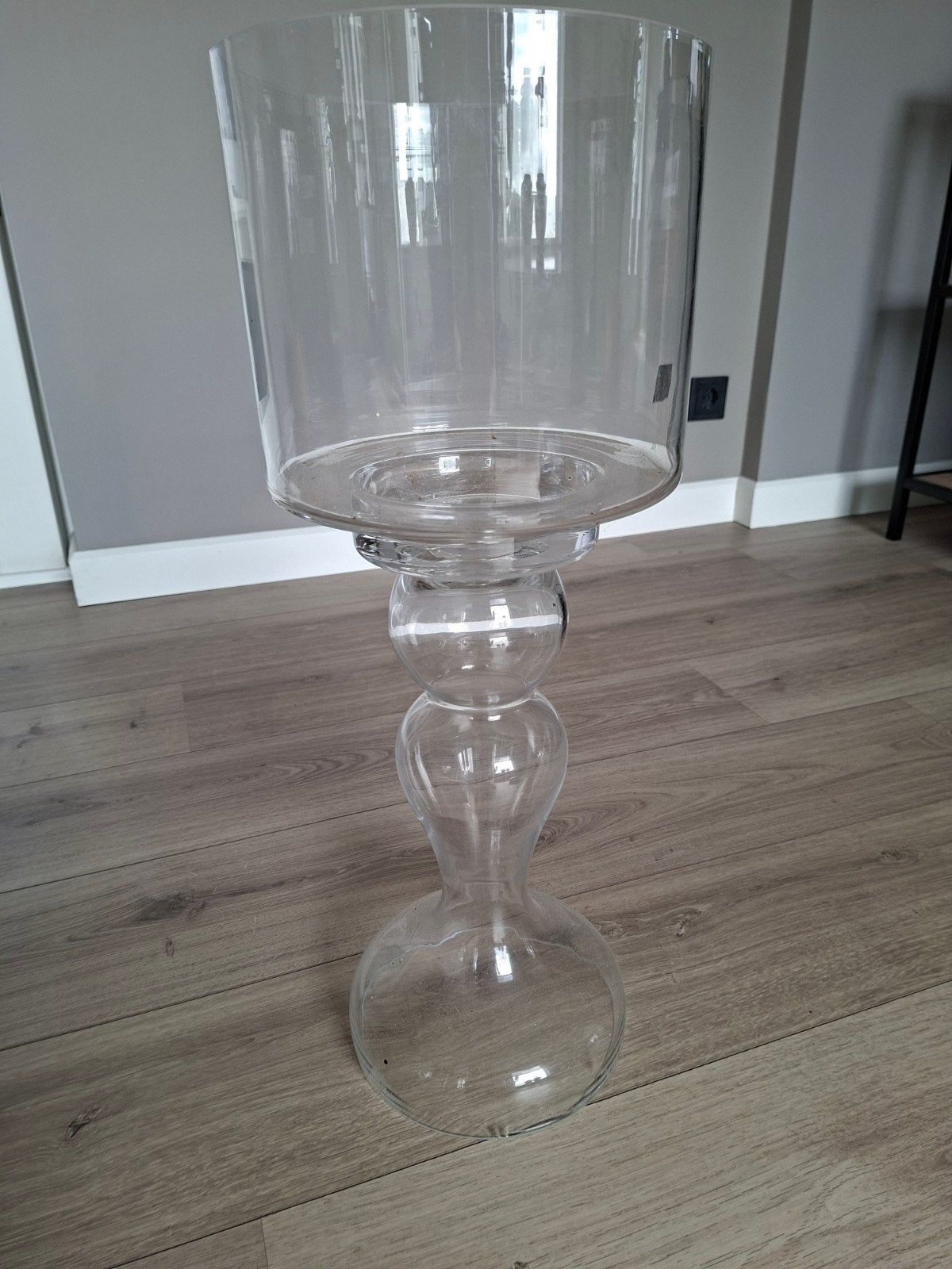 Glazen vaas, Ophalen, Gebruikt, Glas, 60 cm