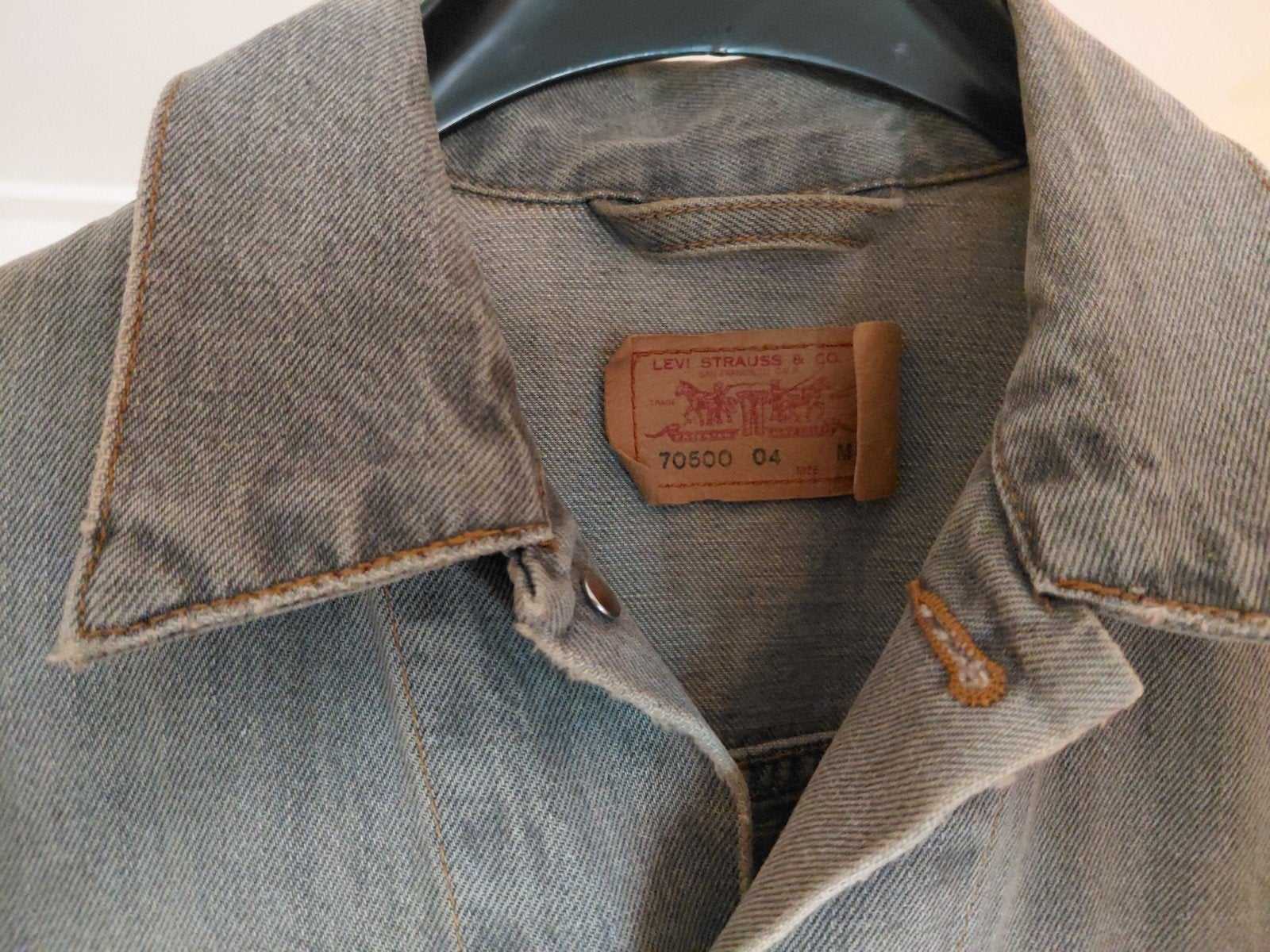 Vintage Levi's spijkerjack - Maat M, Ophalen, Gedragen, Bruin
