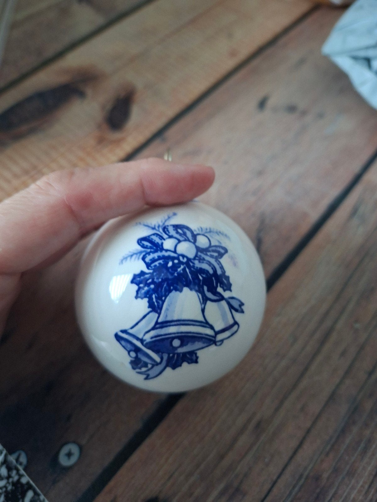 kerstbal Heinen Delfts Blauw 2016, Diversen, Ophalen of Verzenden, Zo goed als nieuw