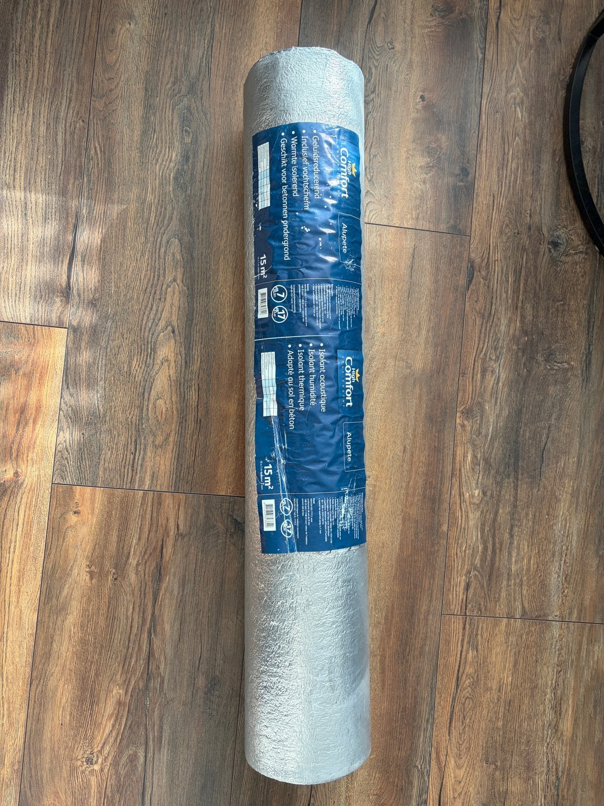Alupete High Comfort ondervloer 15m² - Geluidsreducerend, Huis en Inrichting, Ophalen, 100 tot 150 cm, Rechthoekig, Zilver
