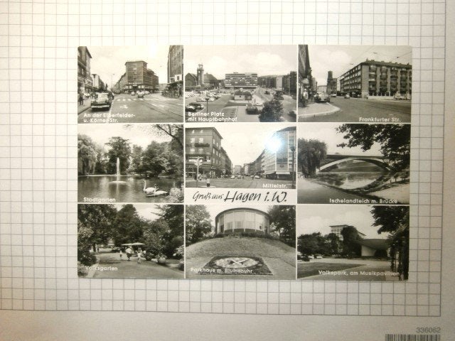 Ansichtkaarten Hagen Centrum en Park 1960 Duitsland / 3x, Verzenden, 1960 tot 1980, Ongelopen, Duitsland