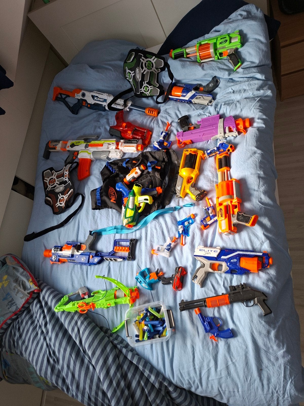Grote Nerf en X-Shot Blaster Collectie met Accessoires, Ophalen, Gebruikt, Jongen of Meisje