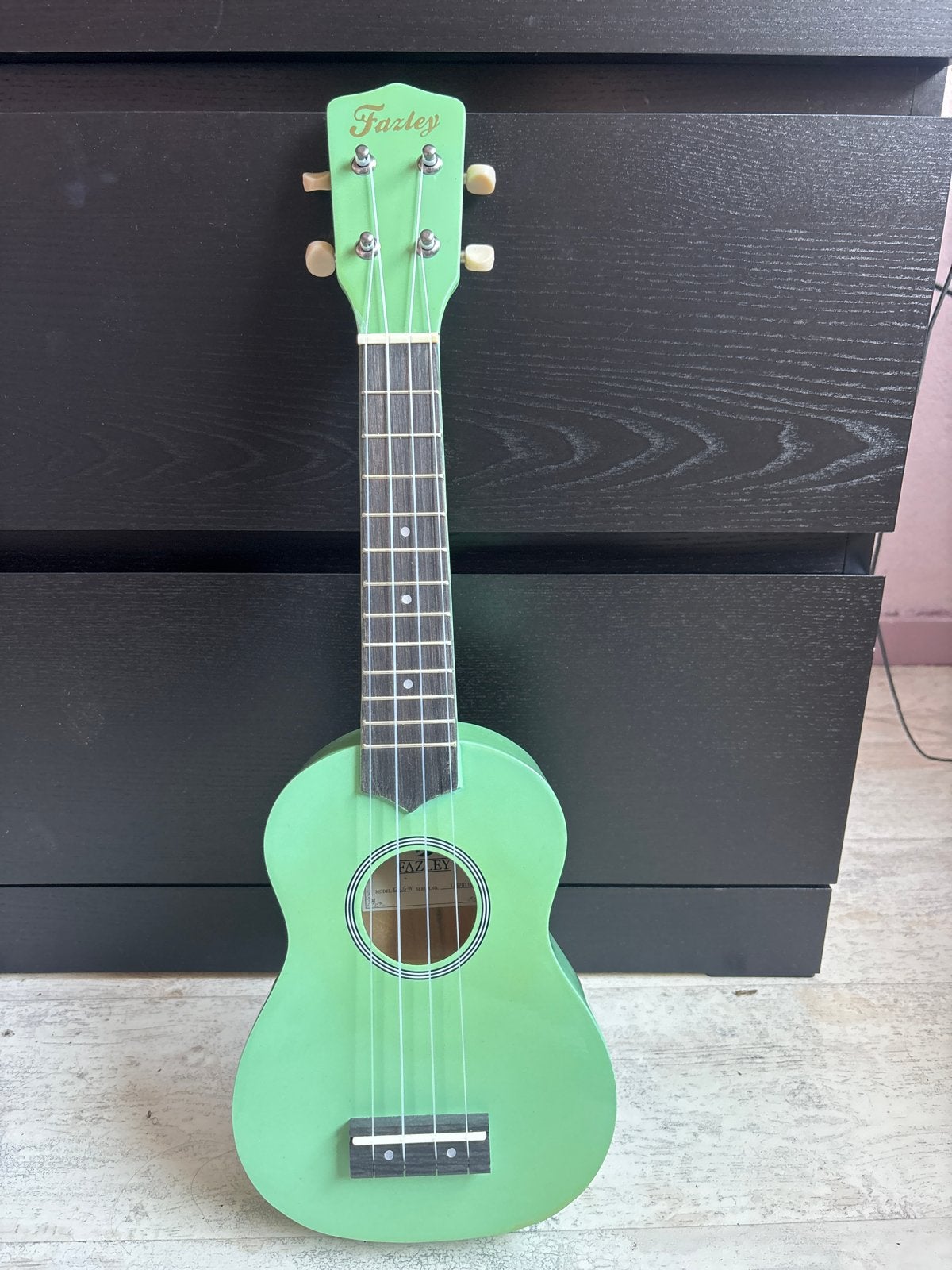 Fazley Ukelele Groen met Hoes - Zo goed als nieuw, Ophalen of Verzenden, Zo goed als nieuw, Ukelele