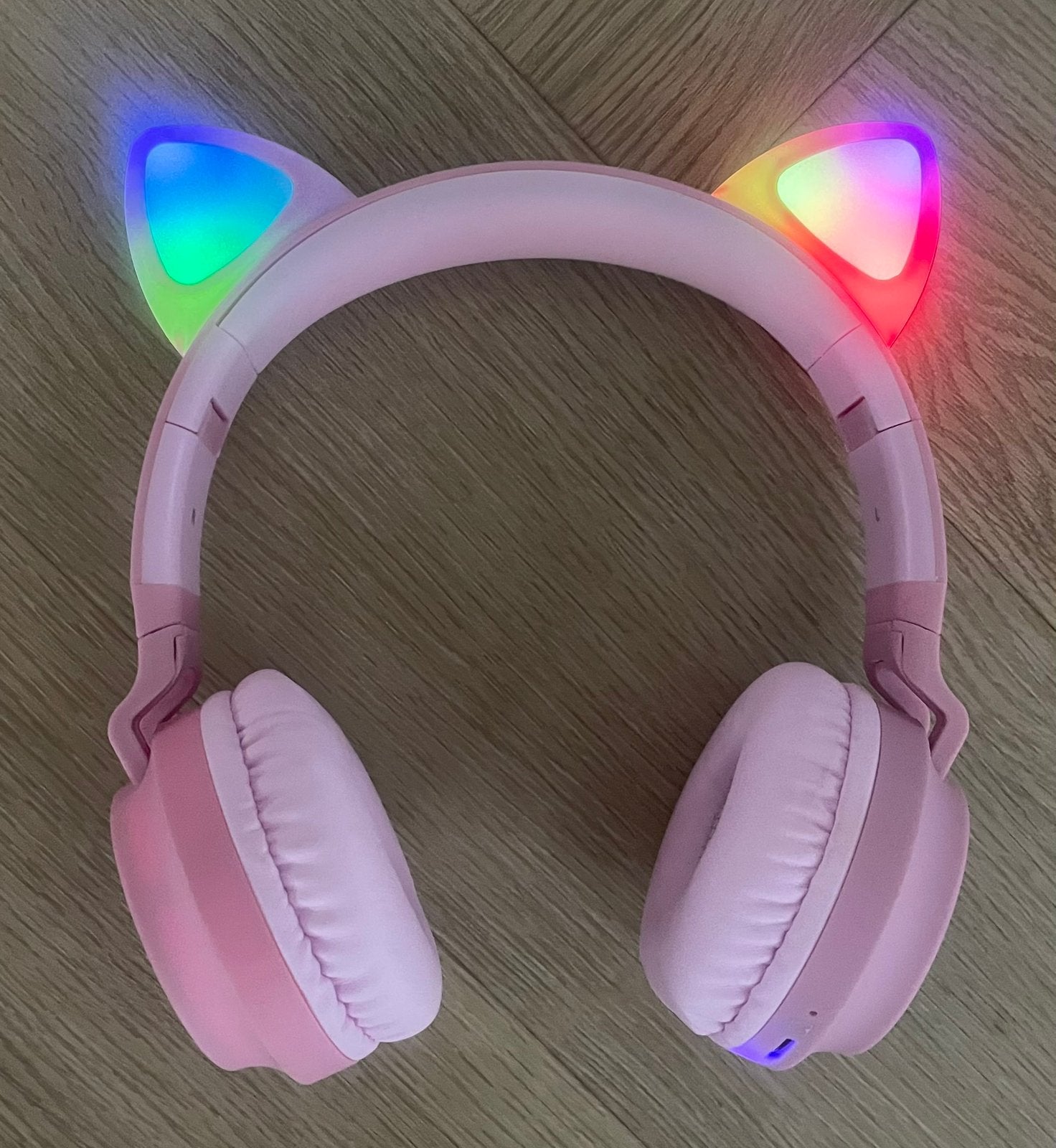 NIEUW! Leuke roze draadloze verstelbare koptelefoon met led, Ophalen of Verzenden, Nieuw, Draadloos, Over-ear