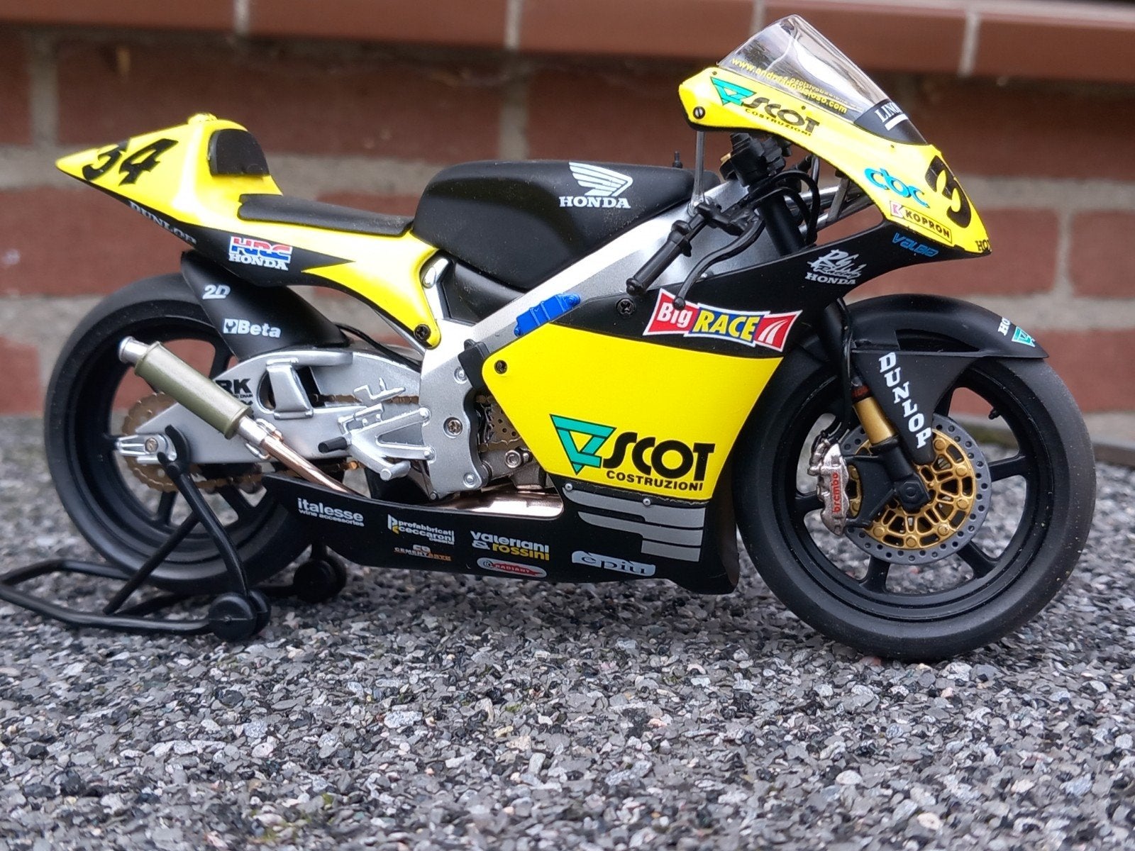 Honda RSW 250cc #34 Andrea Dovizioso 2005  1/12, Ophalen of Verzenden, Zo goed als nieuw, 1:9 t/m 1:12, Motor