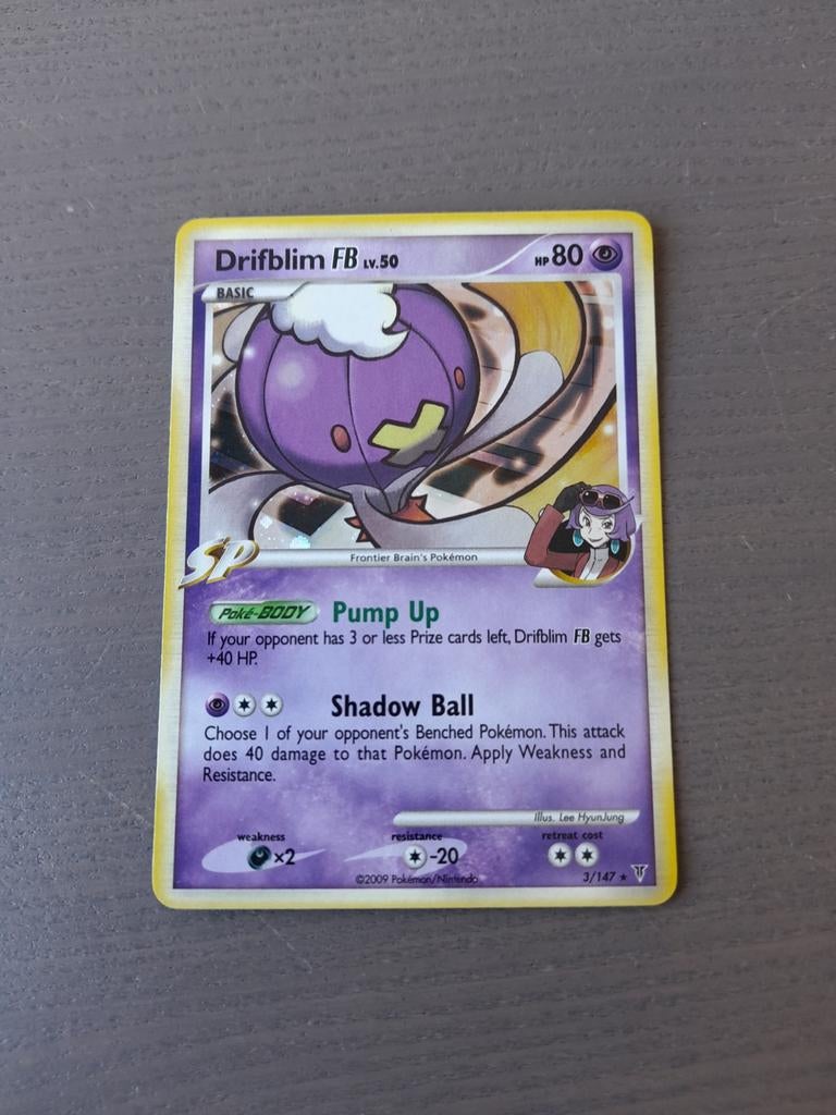 2009 supreme victors 3/147 drifblim holo, Ophalen of Verzenden, Gebruikt, Losse kaart, Foil