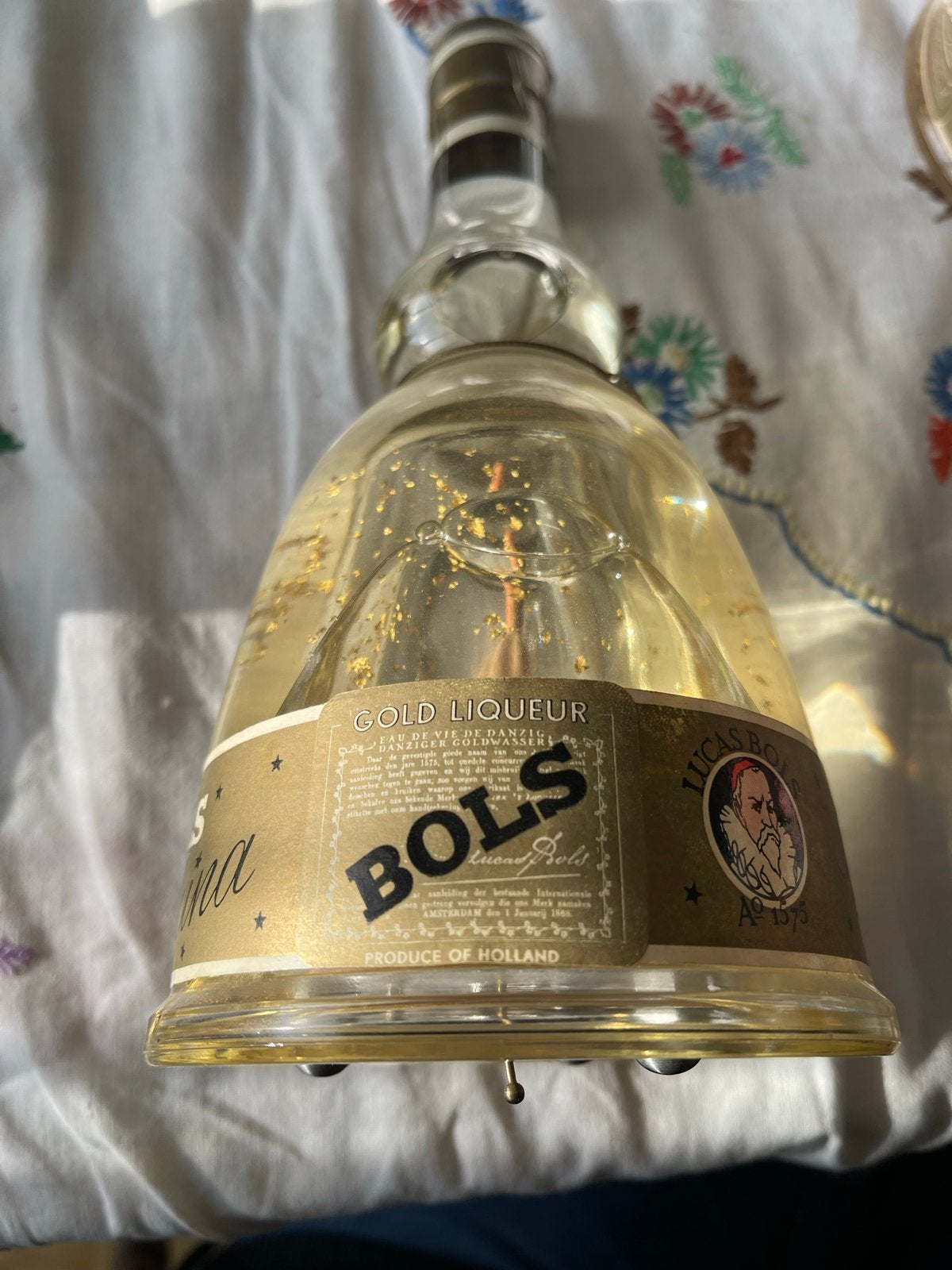 Bols Ballerina Gold Liqueur - Vintage Muziekdoos Fles, Ophalen of Verzenden