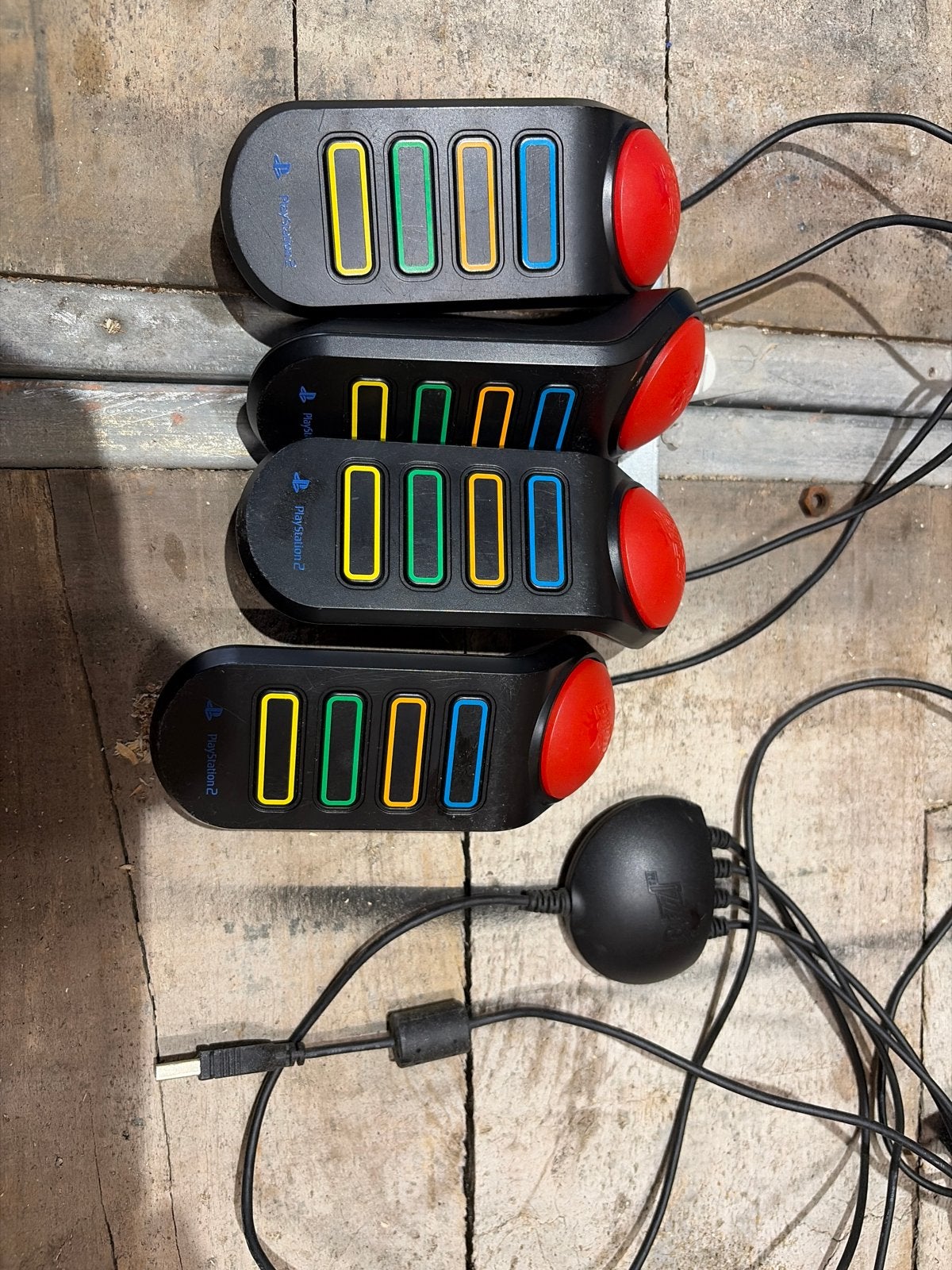 Buzz! Quiz TV Buzzers voor PlayStation 2 (4 stuks), Ophalen, Gebruikt, Controller, PlayStation 2