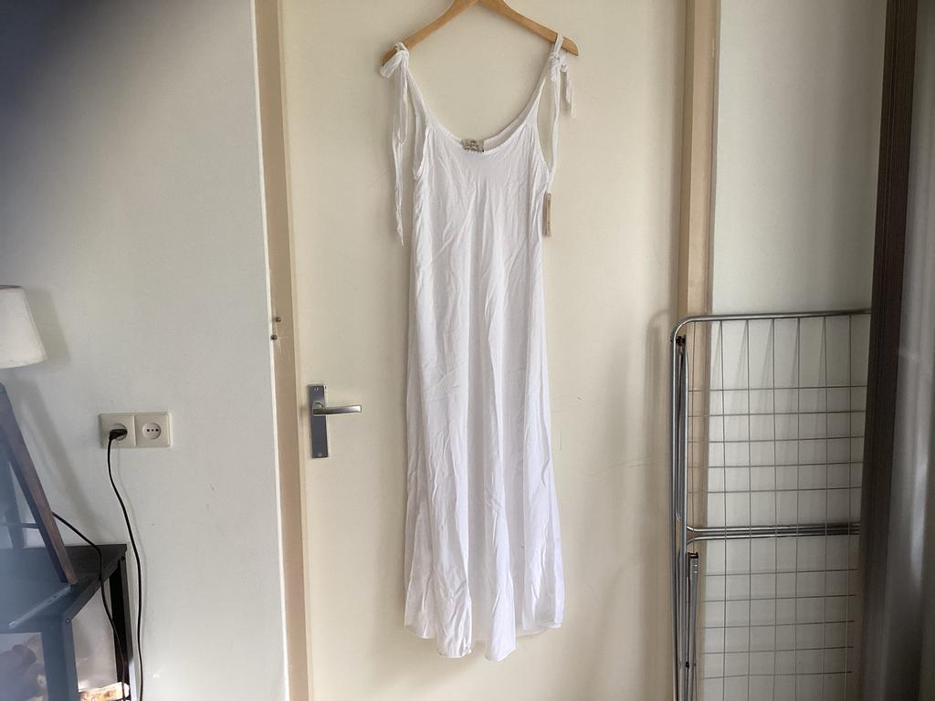 Made with Love Witte Viscose Maxi Jurk Maat 40, Maat 38/40 (M), Wit, Nieuw, Ophalen of Verzenden