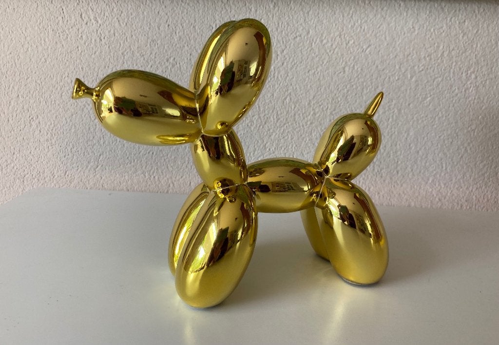 GOUDKLEURIGE HOND "BALLOON", Antiek en Kunst, Ophalen of Verzenden