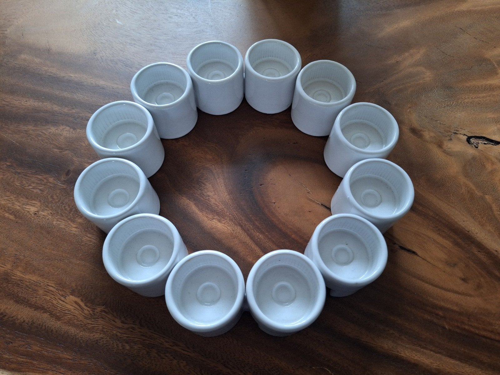 Set van 12 vintage IKEA Ehlen Johansson waxinelichthouders, Huis en Inrichting, Wit, IKEA, Waxinelichthouder, Ophalen of Verzenden