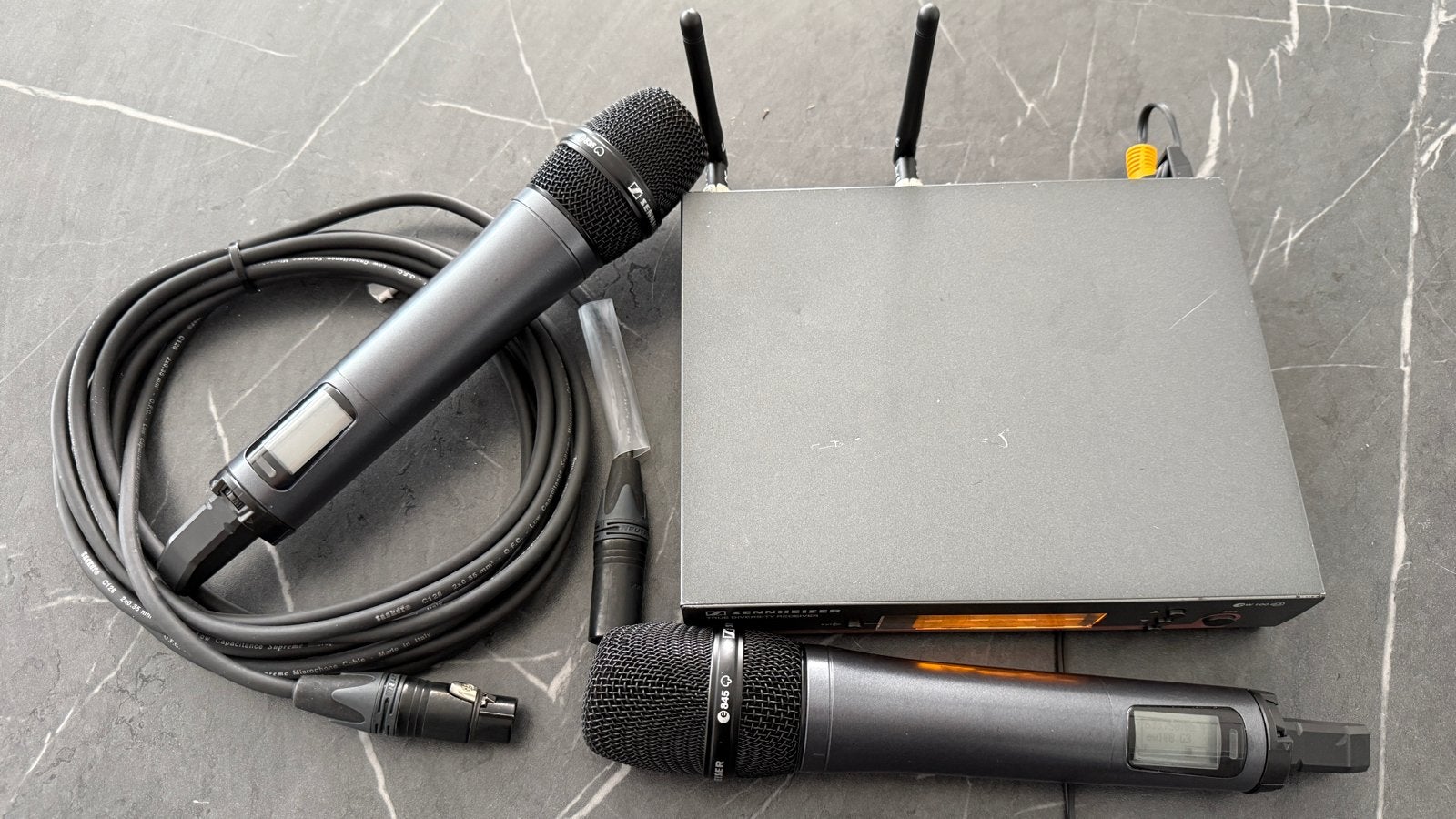 Sennheiser EW100 G3 microfoon set met extra defecte handheld, Muziek en Instrumenten, Microfoons, Ophalen of Verzenden, Gebruikt