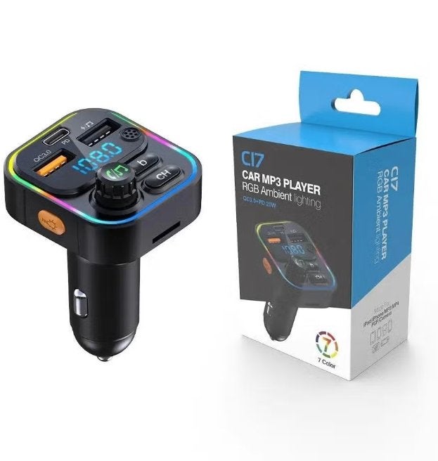 Auto MP3 speler / FM Transmitter met Bluetooth en oplader, Auto diversen, Ophalen of Verzenden, Nieuw