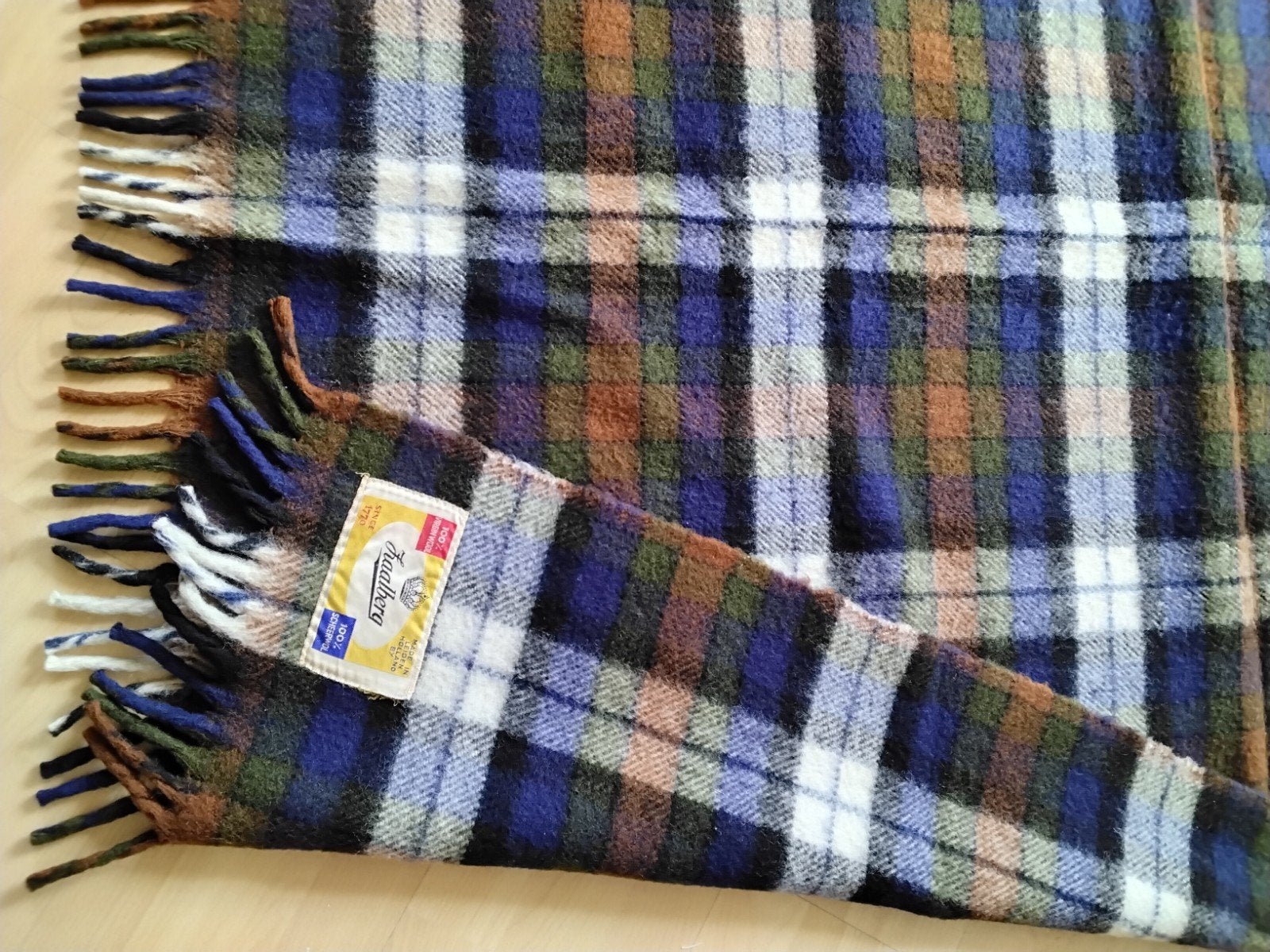 wollen zaalberg plaid, 190 cm, Wol, Ophalen of Verzenden, Zo goed als nieuw