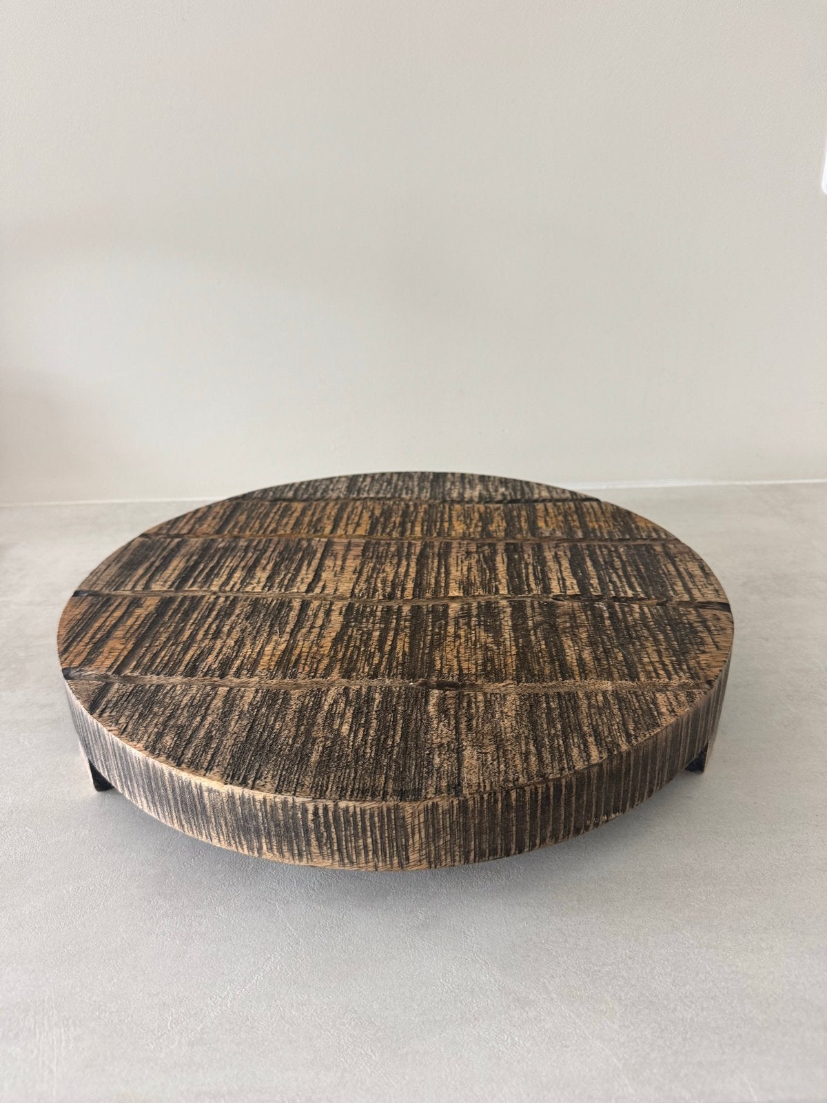 Rond houten dienblad - 40cm diameter, Rond, Nieuw, Ophalen of Verzenden, Dienblad