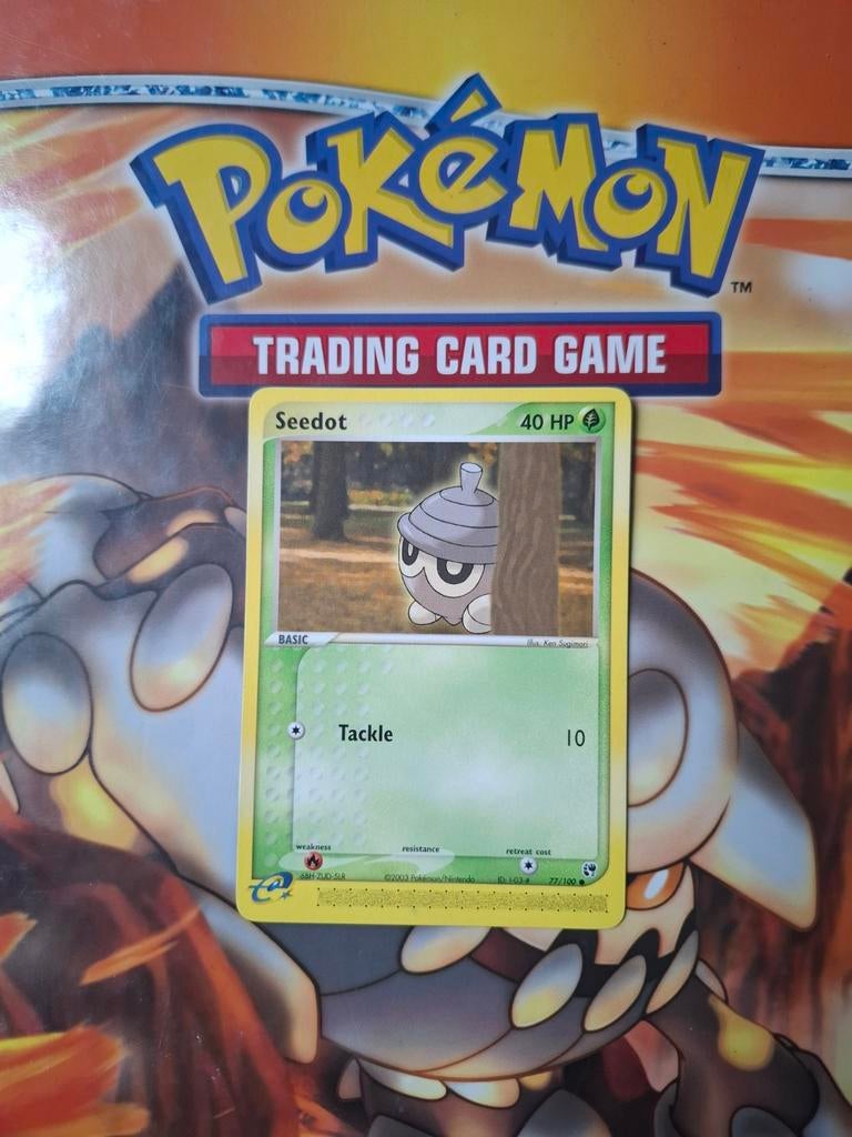 Seedot 77/100 Ex Sandstorm pokemon kaart, Ophalen of Verzenden, Zo goed als nieuw, Losse kaart
