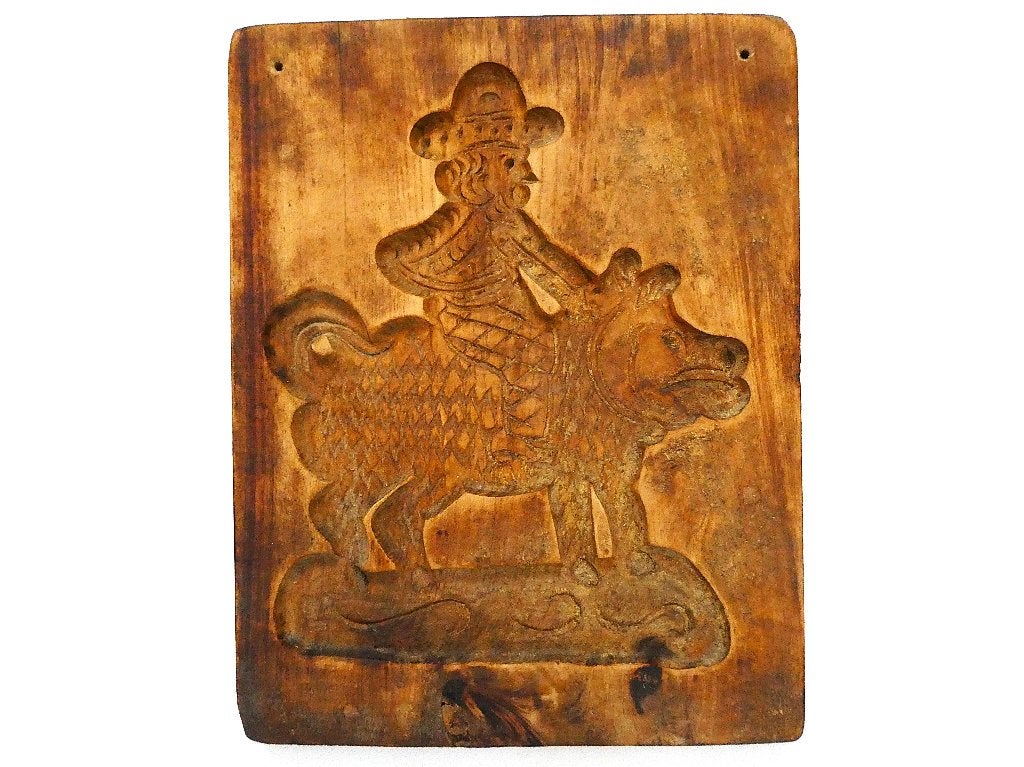 Oude handgestoken koekplank / speculaasplank, Antiek en Kunst, Ophalen of Verzenden